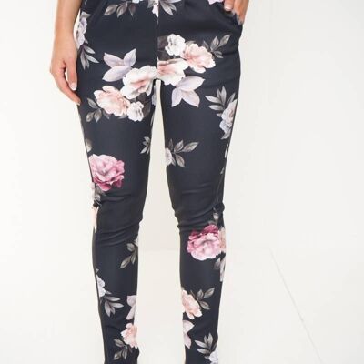 Floral Print Tailored Trousers