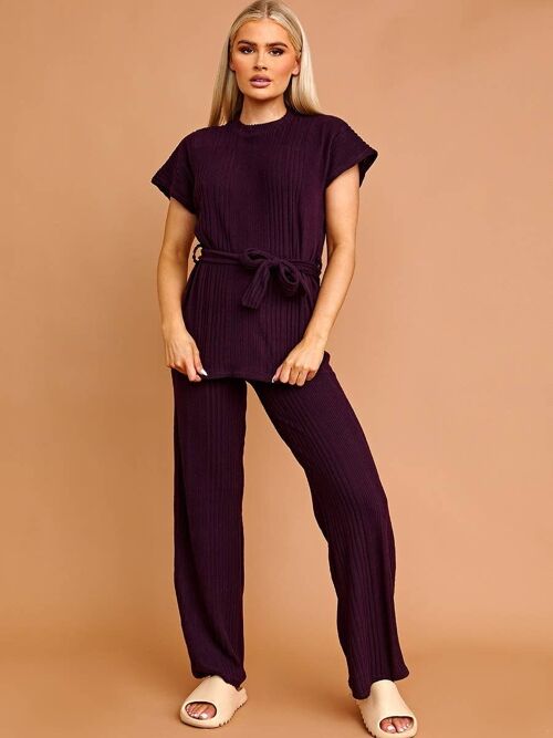 Soft Brushed Ribbed Top & Trouser co ord