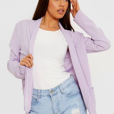 Textured Open Blazer