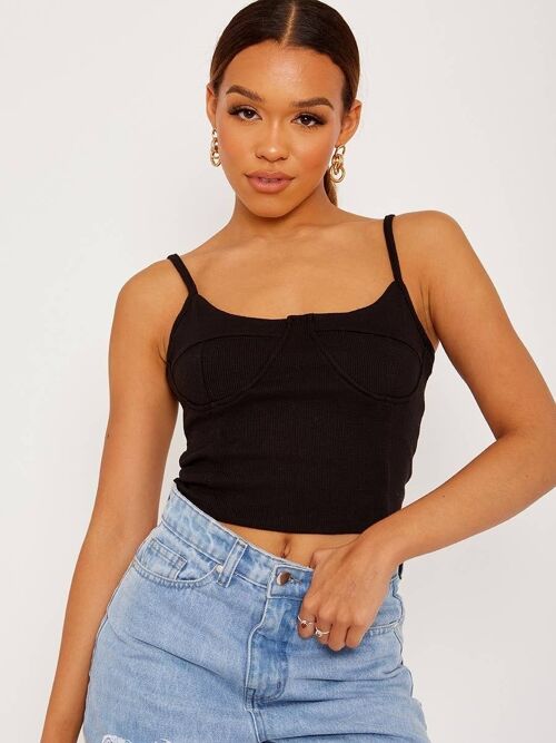 Thick Ribbed Cami Crop Top