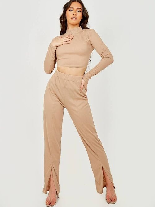 Tie Knot Back Ribbed co ord