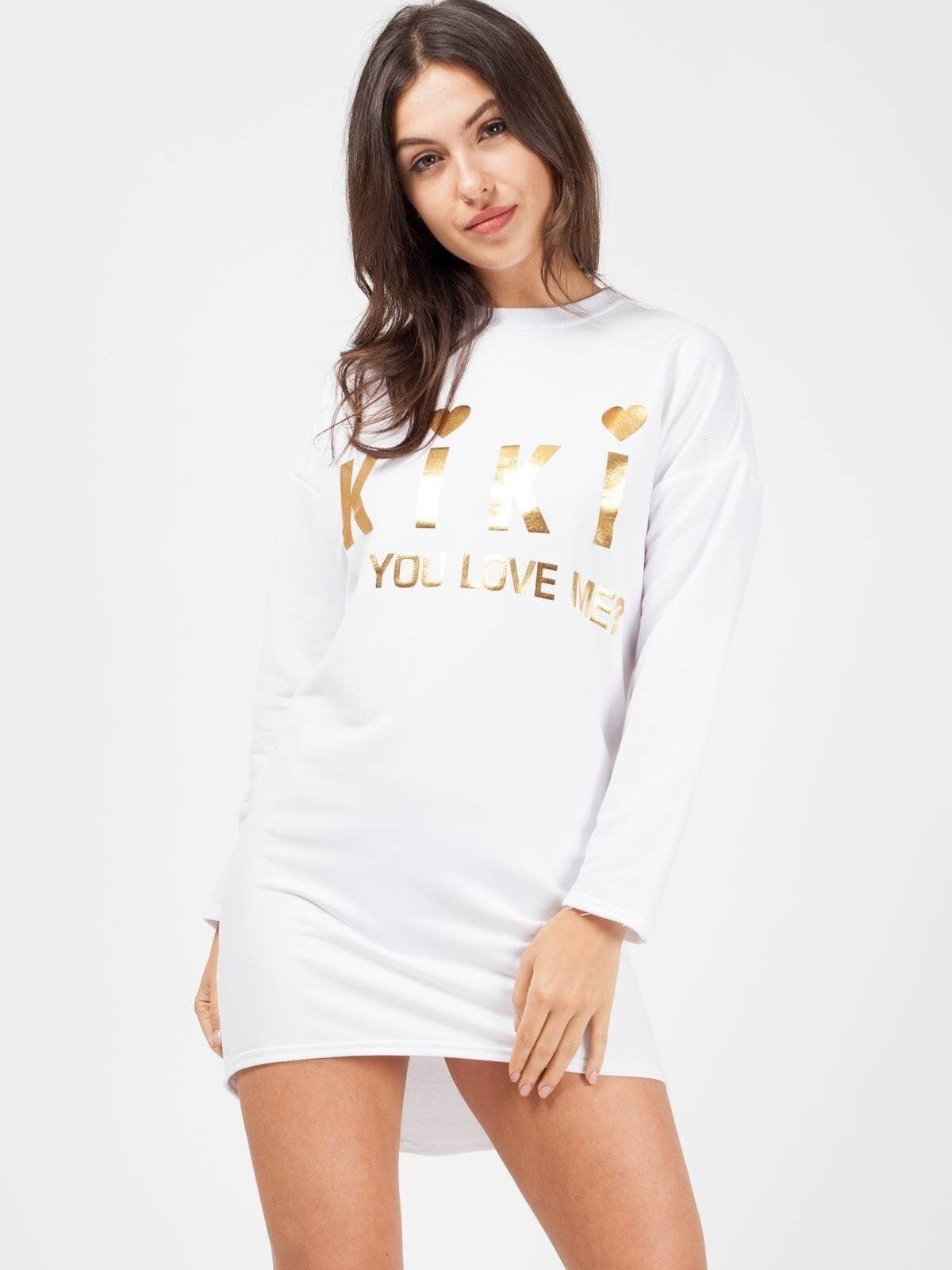 Slogan best sale jumper dress