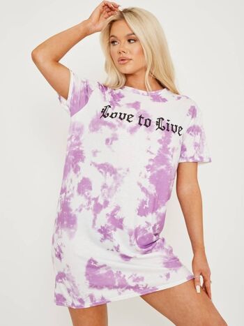 Robe t-shirt tie-dye Love To Live 2