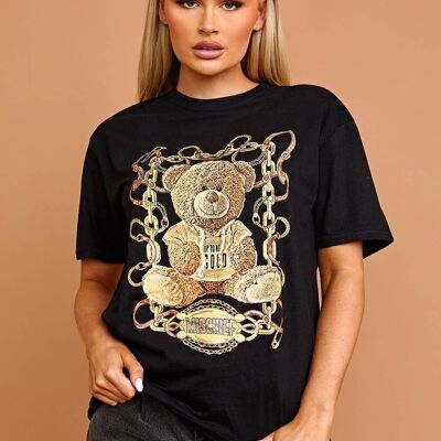 Mischief Teddy Graphic Printed T Shirt