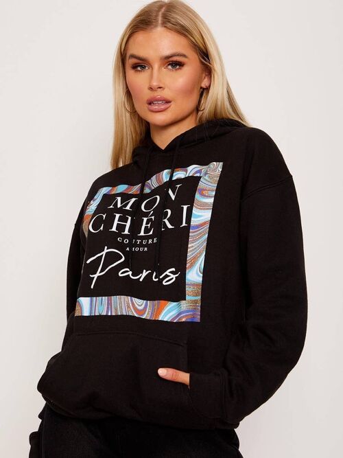 Mon Cheri Paris Graphic Fleeced Hoodie