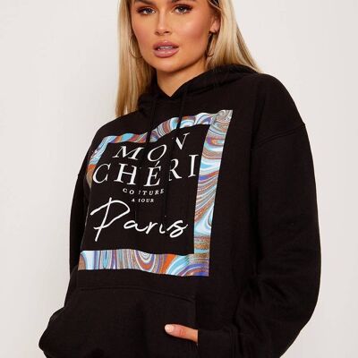 Mon Cheri Paris Graphic Fleeced Hoodie