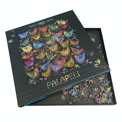 Puzzle Pile de poulet Palapeli, 239 pièces de puzzle uniques, puzzle cadre