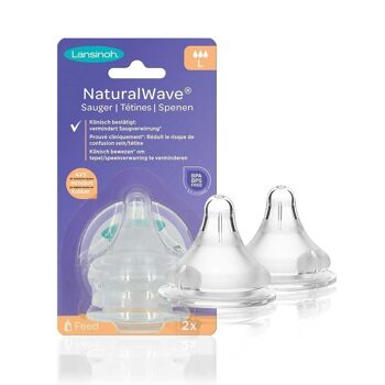 Tétines Natural Wave spécial allaitement - Débit rapide 1