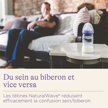Biberons en Verre avec tétine Natural Wave spécial allaitement - Verre 240ml 4