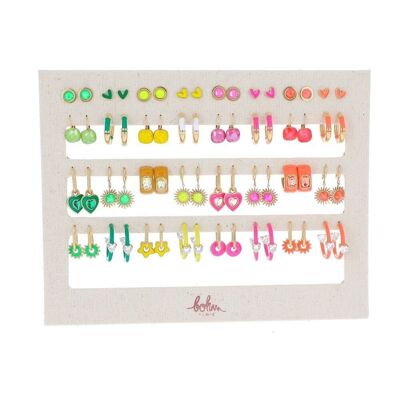 Kit of 32 pairs of earrings - tangy gold