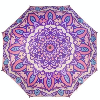 Parapluie Mandala avec poignée en liège 1