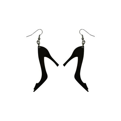 Shoe earrings in plexiglass