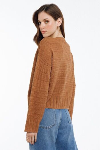 PAKI-Pull en maille col rond CAMEL 3