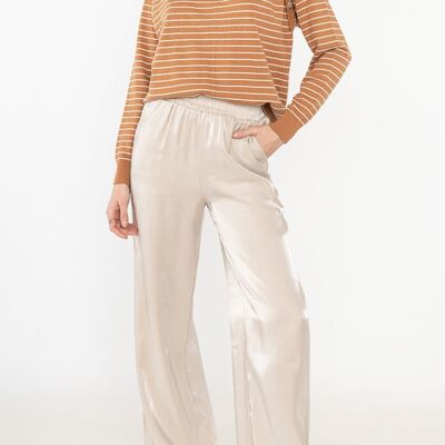 PAPRI - Sailor sweater with buttons CAMEL