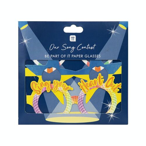 Eurovision Song Contest Dress Up Glasses - 8 Pack