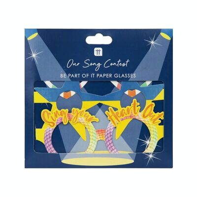 Eurovision Song Contest Dress Up Glasses - 8 Pack