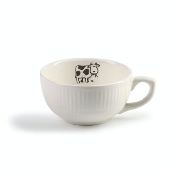 TASSE ET SOUCOUPE PETIT DÉJEUNER LA VACHE 1