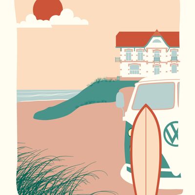 Poster BISCARROSSE La Spiaggia