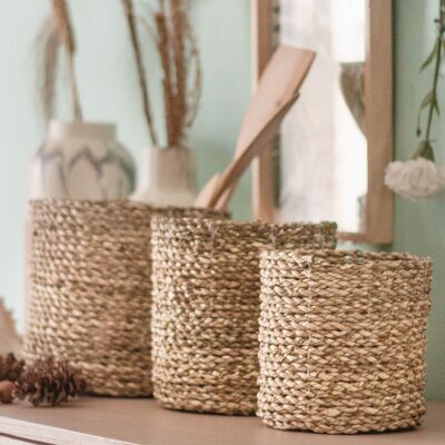 basket | plant basket | Decorative basket BHINNEKA made of seagrass (3 sizes)