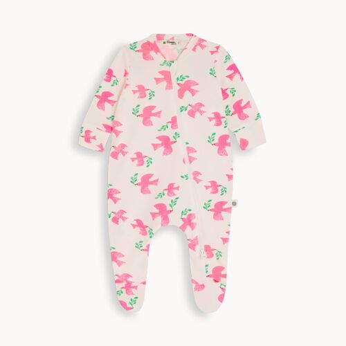 Brighton - Doves Zip Front Sleepsuit