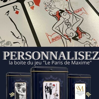 Le Paris de Maxime personalisiert - Kartenspiel mit personalisierter Box - Luxuspaket