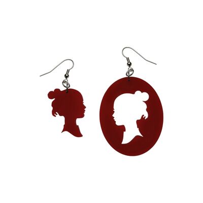 Cameo In and Out earrings in plexiglass