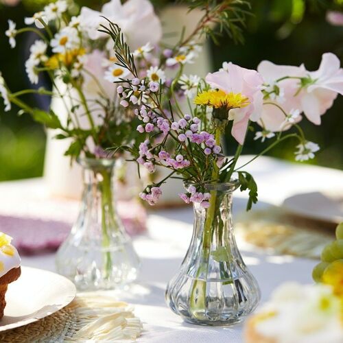 Small Clear Recycled Glass Bud Vase