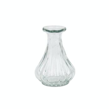Petit vase bourgeon en verre recyclé transparent 3