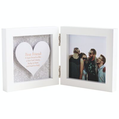 Hinged Heart Frame - Best Friend