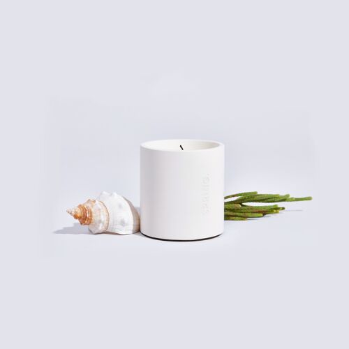 Pot pour bougie parfumée rechargeable - blanc