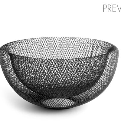 Basket in black wire mesh cm 30x13h.