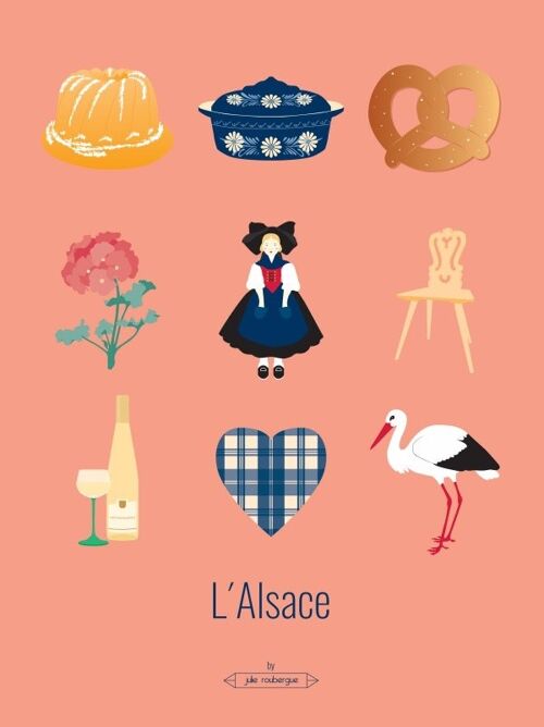 Affiche L´ALSACE Les Iconiques