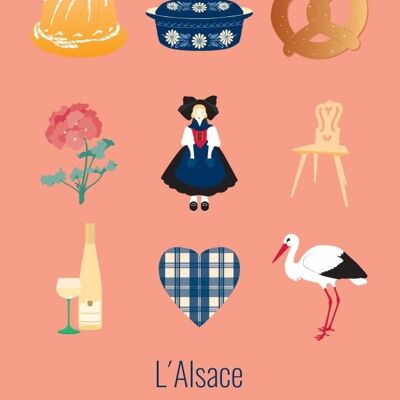 Affiche L´ALSACE Les Iconiques