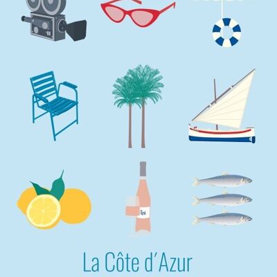 Poster DIE CÔTE D´AZUR Die Ikonen