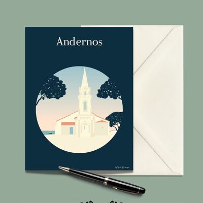 Cartolina ANDERNOS, La Chiesa - 15x21cm