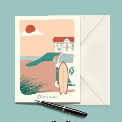 Postcard BISCAROSSE, Beach - 15x21cm
