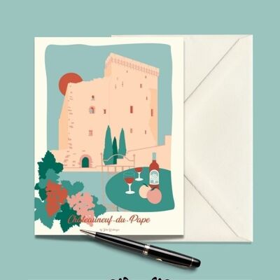 CHATEAUNEUF-DU-PAPE Die Schlosspostkarte – 15x21cm