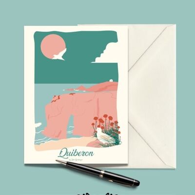 QUIBERON Postkarte Der Bogen von Port Blanc - 15x21cm
