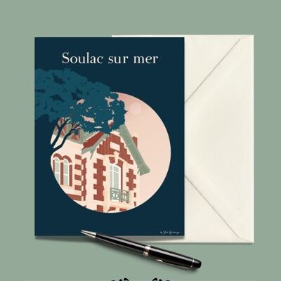 Postkarte SOULAC SUR MER, Das Haus - 15x21cm