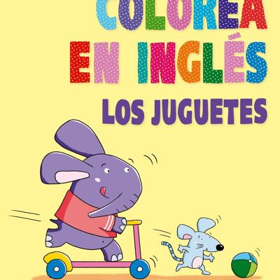 Children's book Color in English. Toys Language: EN