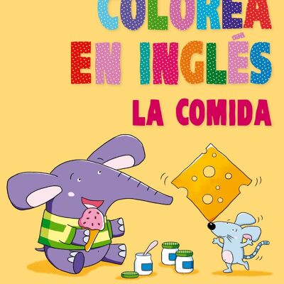 Children's book Color in English. The food Language: EN