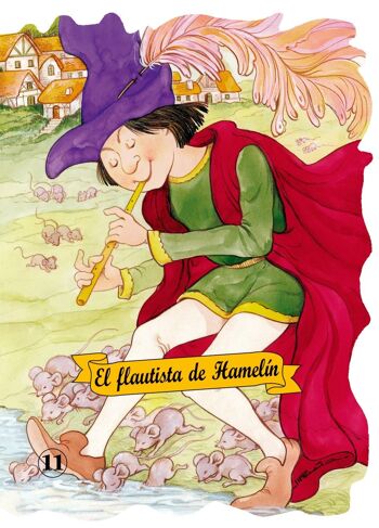 Livre pour enfants Le joueur de flûte de Hamelin Langue : ES -classique-