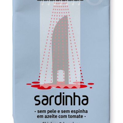 Canned Sardine - Skinless and boneless sardines in olive oil with tomato - 120g