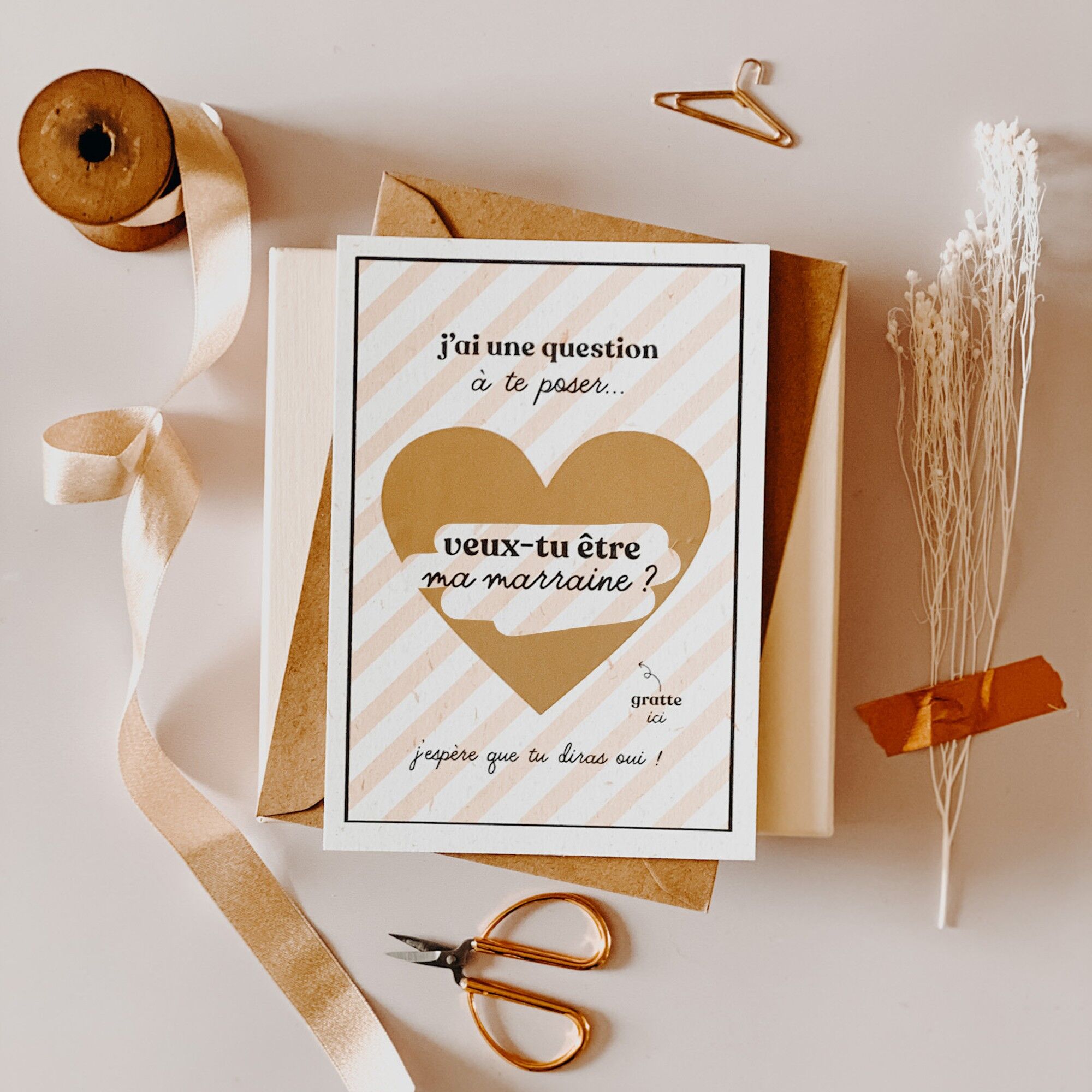 Cartolina da grattare Vuoi essere la mia madrina?