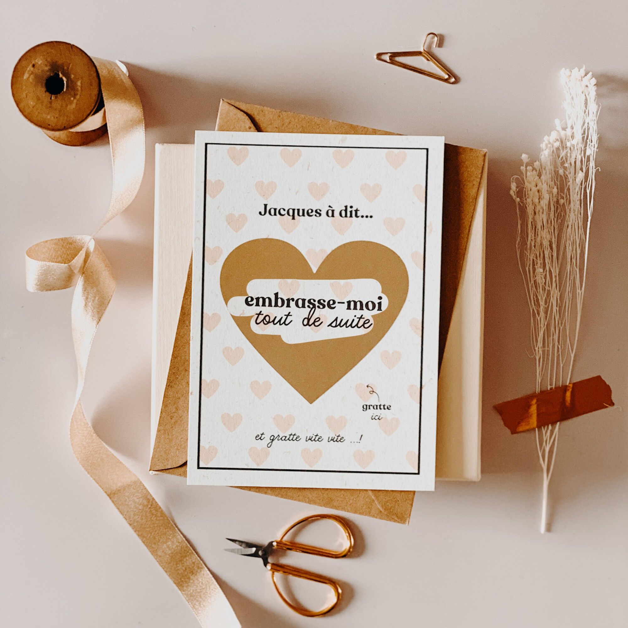 Cartolina da grattare Jacques ha detto...baciami adesso!