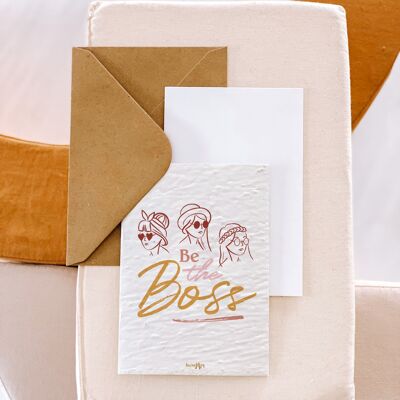 Card piantabile "Be the boss"