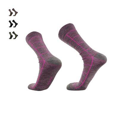 Squared I City Socks I Alpaga Mérinos Bambou Chaussettes pour Homme & Femme - Rose
