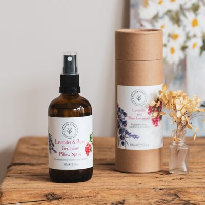 Lavender and Rose Geranium Pillow Spray