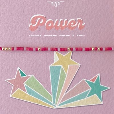 Pulsera Código Morse: Power Pink Frambuesa