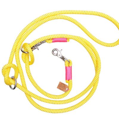 LAISSE POUR CHIEN EN CORDE JAUNE